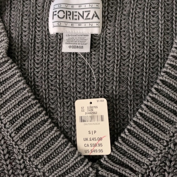 - LOVEPINK - FORENZA Vneck knitted Sweater NWT - Picture 6 of 9
